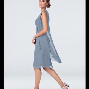Azazie Fabiola Dusty Blue Dress